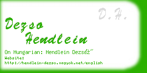 dezso hendlein business card